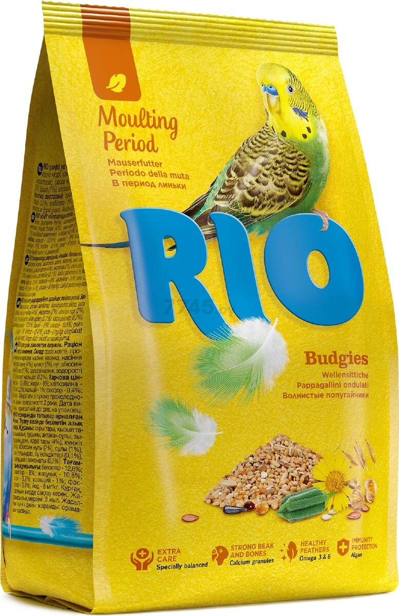 Корм для волнистых попугаев RIO В период линьки 0,5 кг (4602533420728)