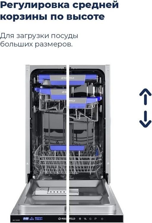 Машина посудомоечная встраиваемая MAUNFELD MLP-08IMR (УТ000010679) - Фото 26