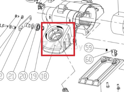 Корпус основной для рубанка BULL HO4001 (S58219-18)