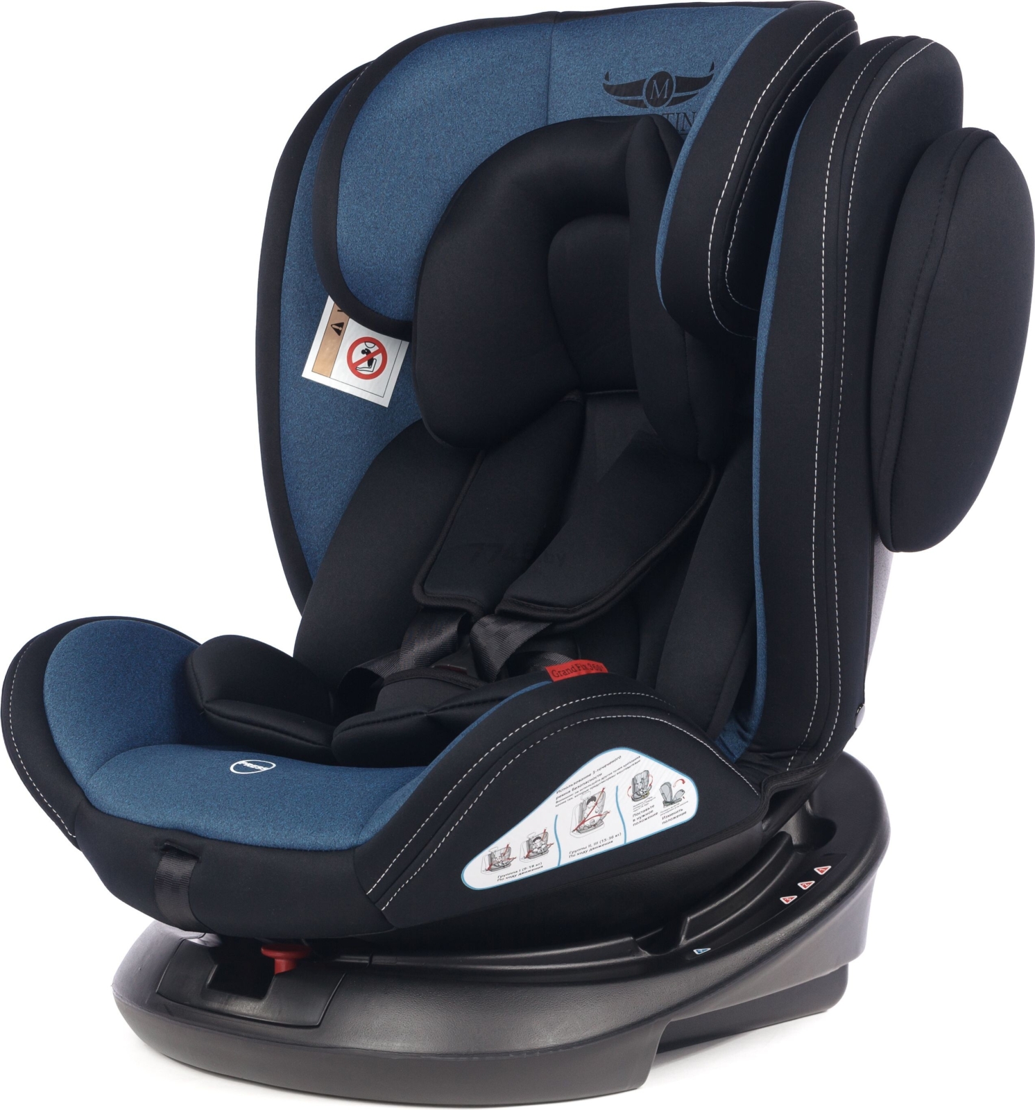 Автокресло MARTIN NOIR Grand Fix 360 Melange Blue - Фото 8