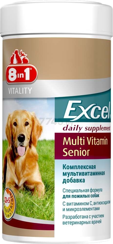 Витамины для пожилых собак 8 IN 1 Excel Multi Vitamin Senior 70 штук (4048422108696)