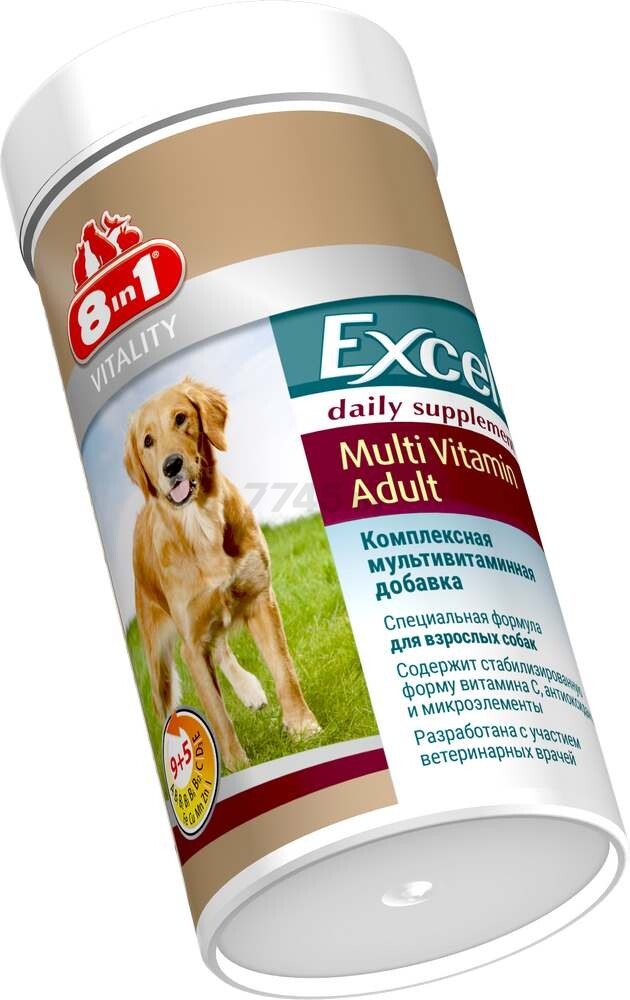 Витамины для собак 8 IN 1 Excel Multi Vitamin Adult 70 штук (4048422108665) - Фото 2