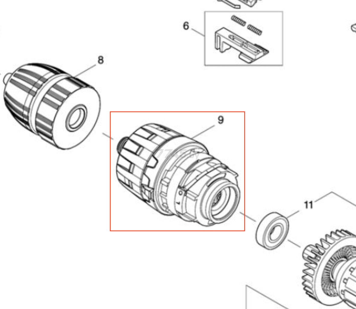 Редуктор для шуруповерта MAKITA HP0300 (127355-9)