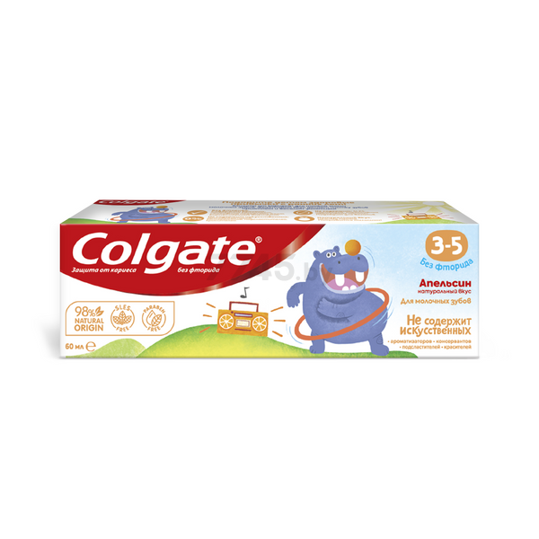 Зубная паста детская COLGATE Без фторида от 3 до 5 лет 60 мл (6920354825576) - Фото 3
