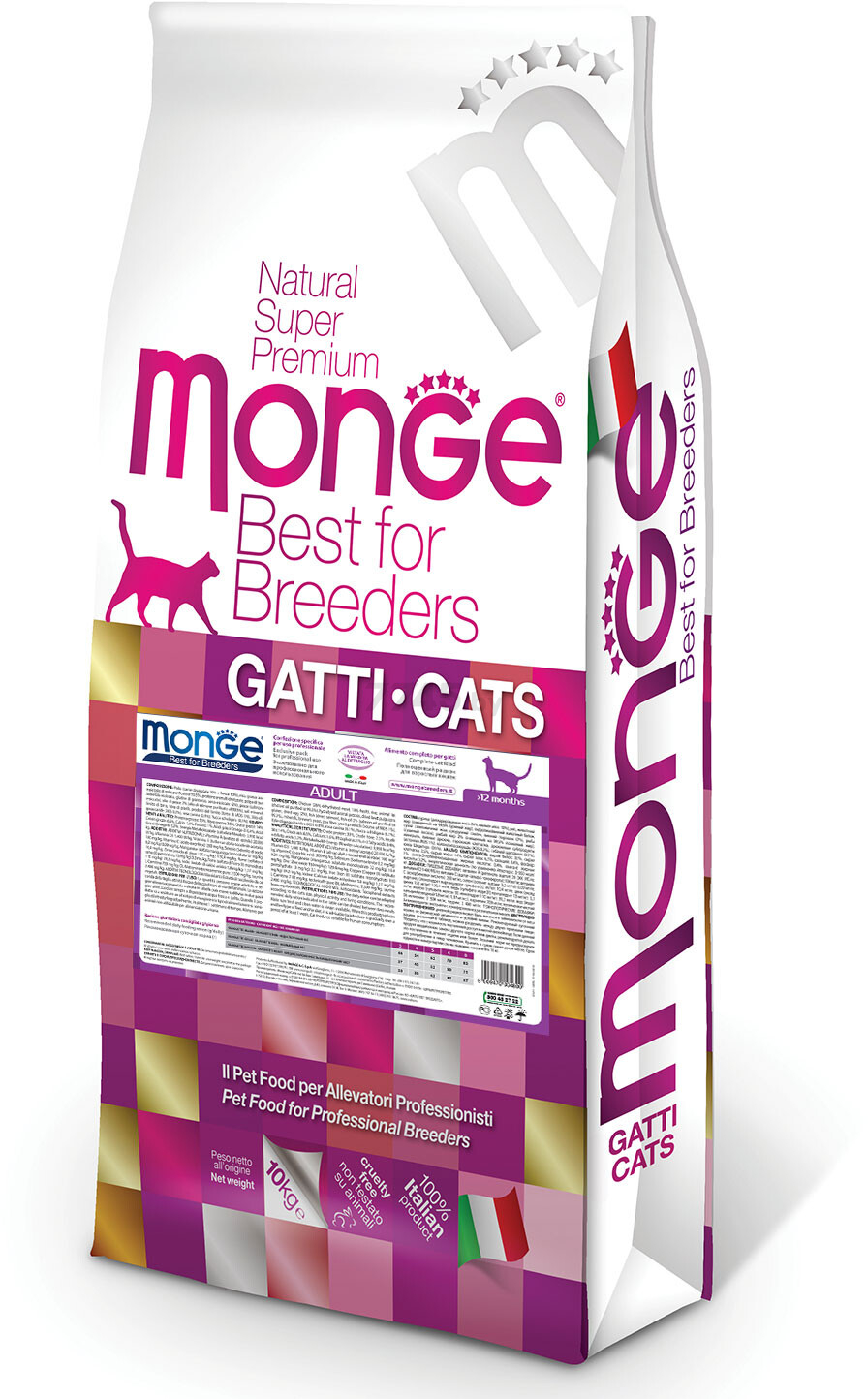 Сухой корм для кошек MONGE Adult цыпленок 10 кг (8009470004800)