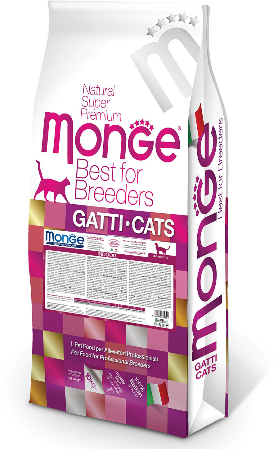 Сухой корм для кошек MONGE Indoor цыпленок 10 кг (8009470004824)