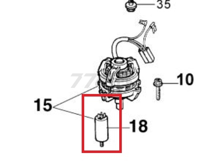 Конденсатор для газонокосилки OLEO-MAC K35P, R (66050184R)