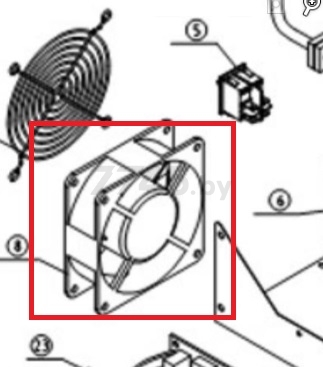 Вентилятор 24V 0.3 A 7025 для сварочного аппарата SOLARIS MMA-250D (102007142)