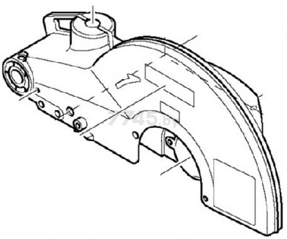 Кожух диска неподвижный для пилы торцовочной MAKITA LS1040/LS1040F (141570-1)