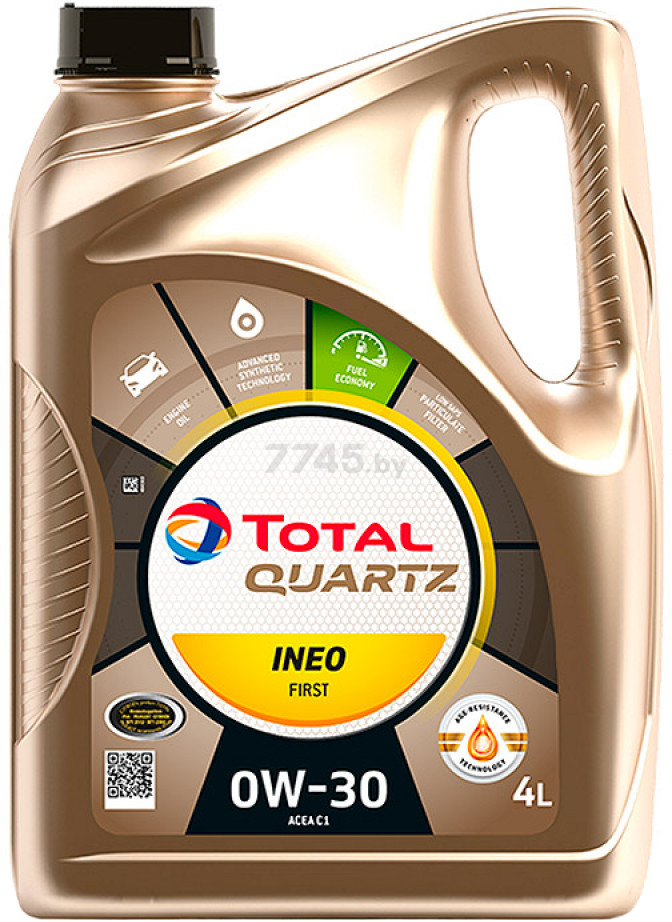 Моторное масло 0W30 синтетическое TOTAL Quartz Ineo First 4 л (213834)