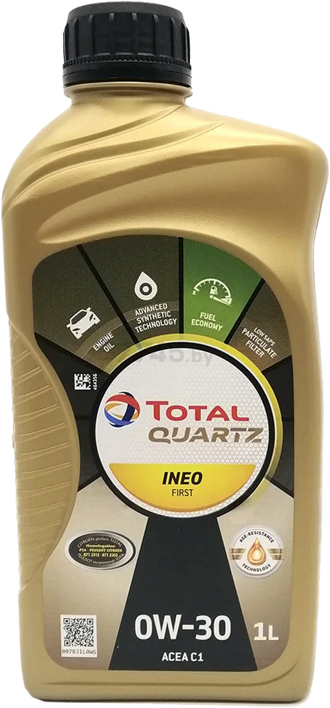 Моторное масло 0W30 синтетическое TOTAL Quartz Ineo First 1 л (213830)