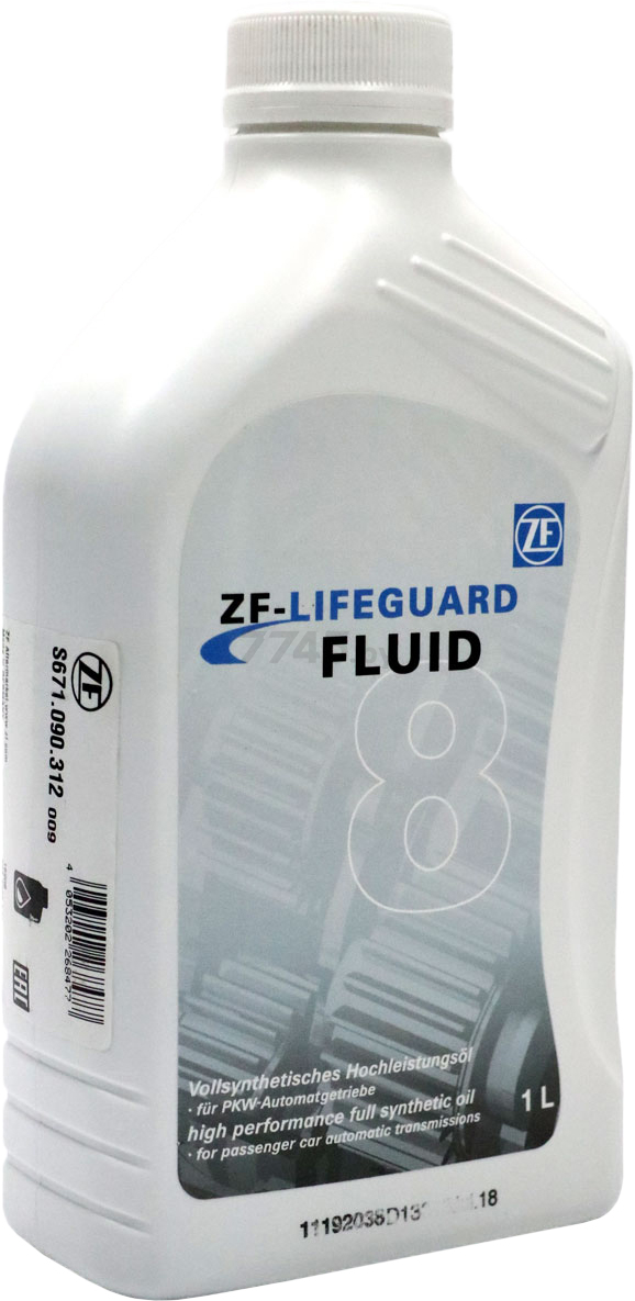 Масло трансмиссионное синтетическое ZF Lifeguard Fluid 8 1 л (S671.090.312)