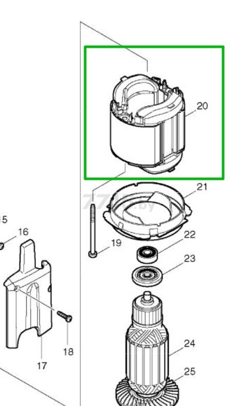 Статор для фрезера MAKITA RP2300FC (636344-8)