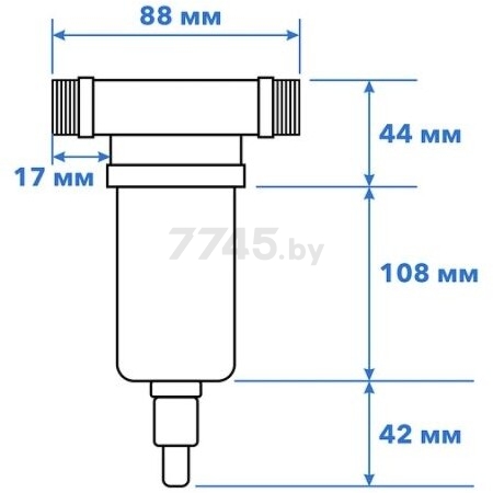 Фильтр магистральный самопромывной AV ENGINEERING 1/2" 100 мкм (AVE115703) - Фото 6