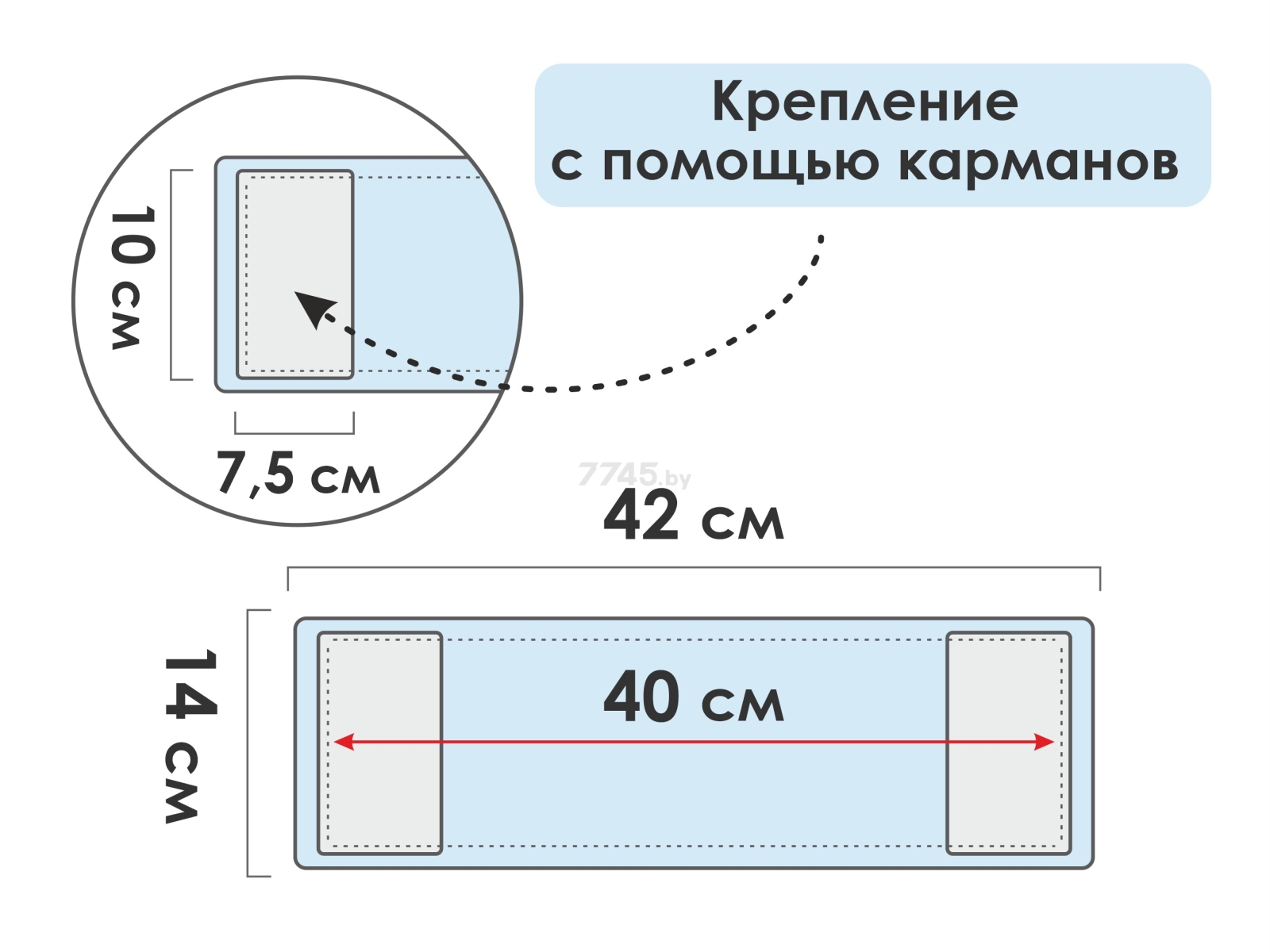 Сменная насадка для швабры PERFECTO LINEA Solid из микрофибры (44-532022) - Фото 3