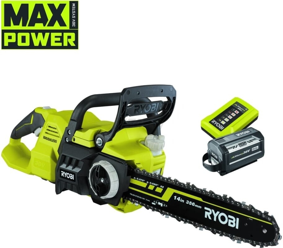 Пила цепная аккумуляторная RYOBI RY36CSX35A-160 (5133004623) - Фото 2