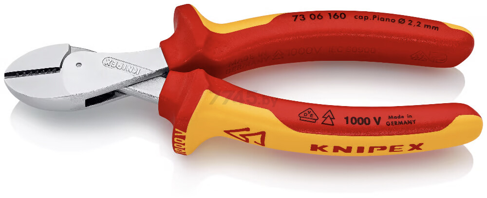 Бокорезы диэлектрические 160 мм KNIPEX (7306160)