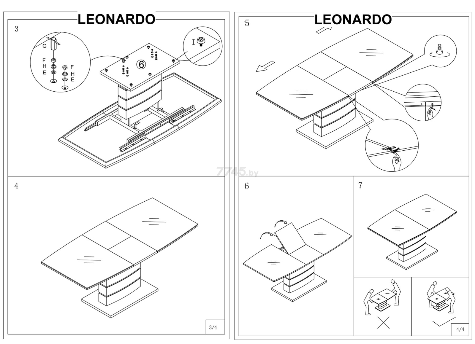 Стол кухонный SIGNAL Leonardo 140 дуб/черный 140-180х80х76 см (LEONARDODD140) - Фото 12