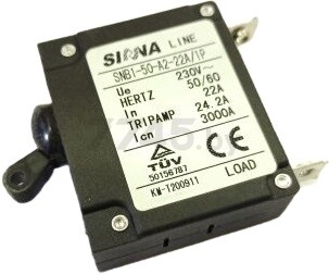 Выключатель автоматический для генератора 22 А ECO PE-7001RS (PE-7001RS-6004-1)