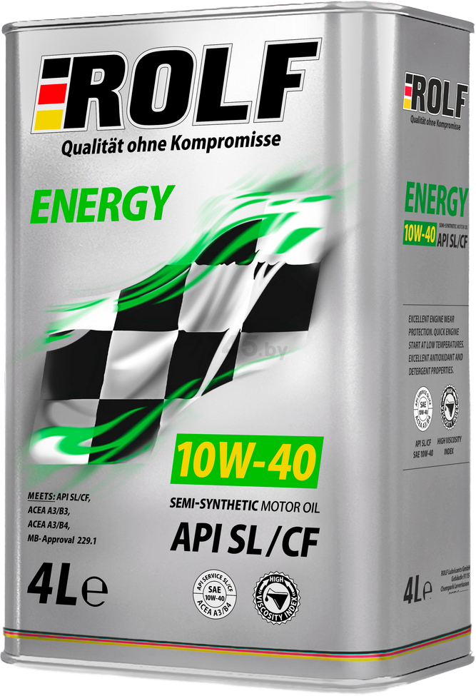 Моторное масло 10W40 полусинтетическое ROLF Energy 4 л (322227)