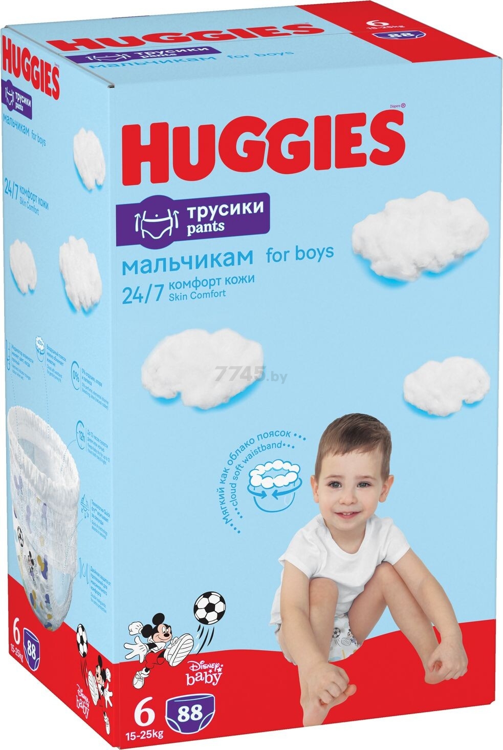 Подгузники-трусики HUGGIES Disney Boy 6 Extra Large 15-25 кг 88 штук (5029053548548) - Фото 2