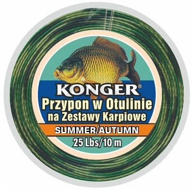 Поводок рыболовный KONGER Summer/Autumn с оболочкой 10 м 20,4 кг (960 013 045)
