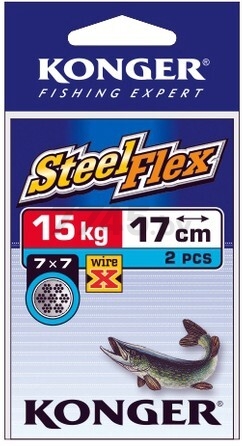 Поводок рыболовный KONGER WireX Steelflex 7х7 28 см 15 кг (281028015)