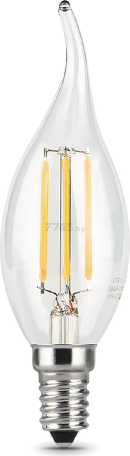 Лампа светодиодная филаментная E14 GAUSS tailed 5 Вт 4100K диммируемая (104801205-D)