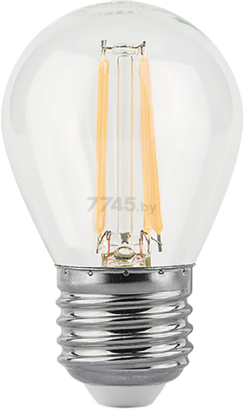 Лампа светодиодная филаментная E27 GAUSS Globe 5 Вт 2700K диммируемая (105802105-D)
