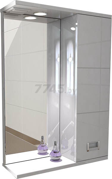 Шкаф с зеркалом для ванной EMMY Монтана 60 правый (mont60mir1-r)