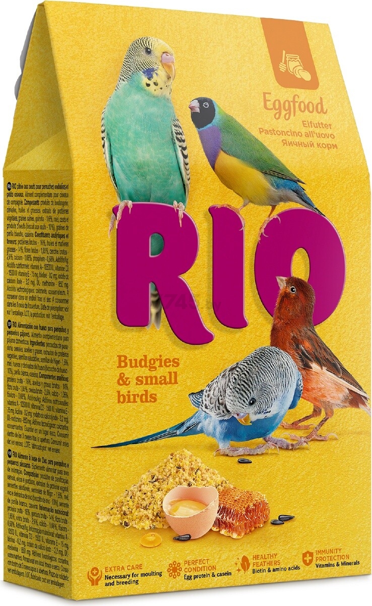 Корм для волнистых попугаев RIO Яичный 0,25 кг (4602533786466)