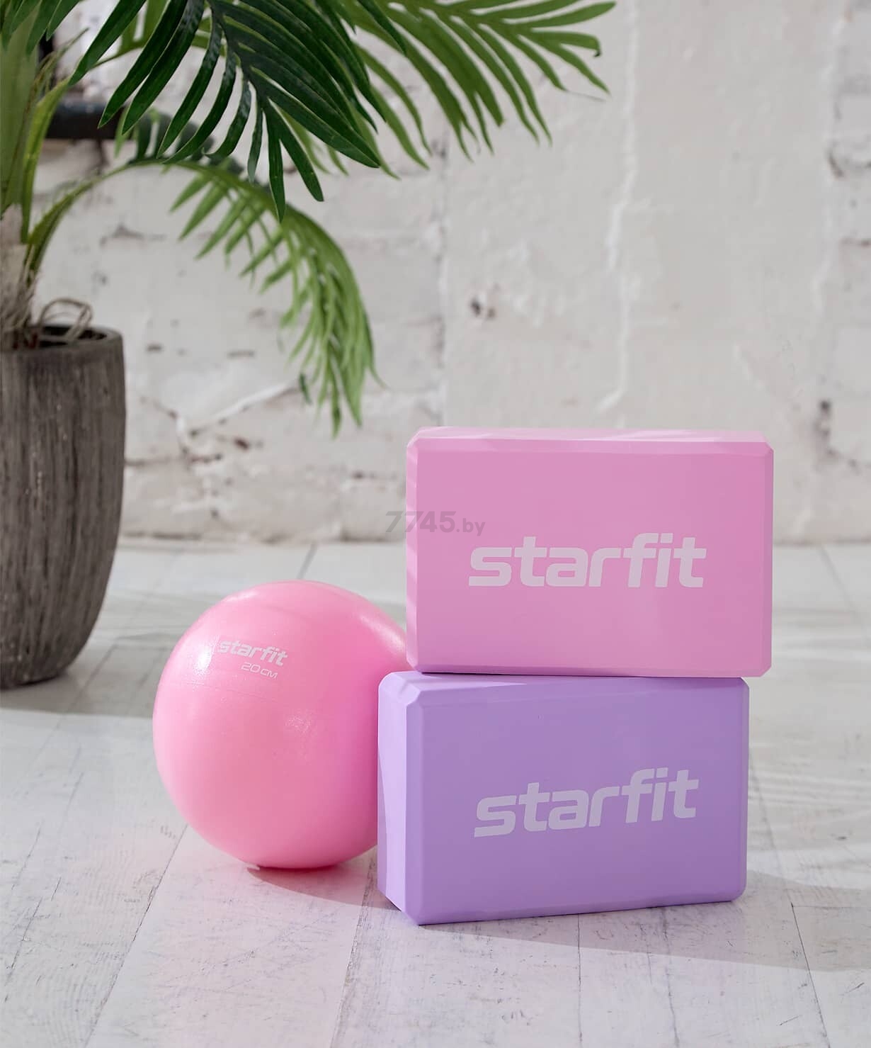 Мяч для пилатеса STARFIT GB-902 розовый пастель 20 см (4680459120571) - Фото 3