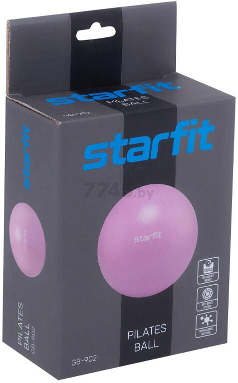 Мяч для пилатеса STARFIT GB-902 розовый пастель 20 см (4680459120571) - Фото 5
