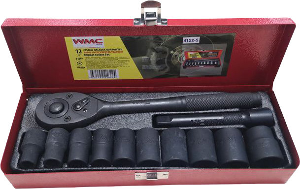 Набор инструментов 1/2" 6 граней 12 предметов WMC TOOLS (WMC-4122-5)