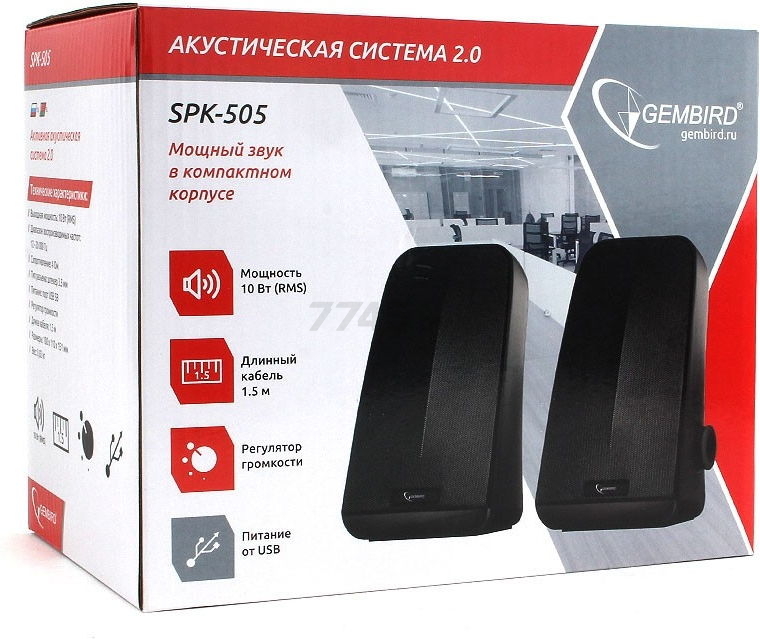 Акустическая система GEMBIRD SPK-505 Black - Фото 4