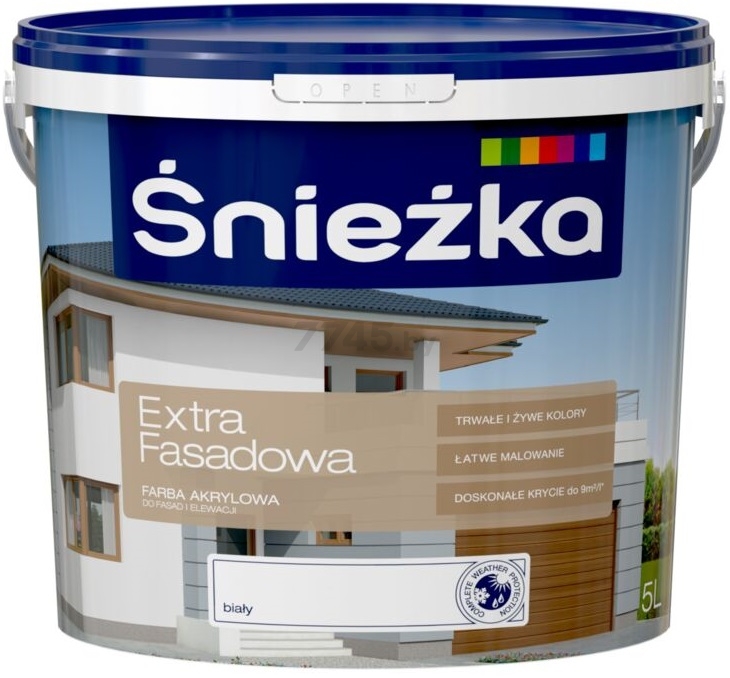 Краска ВД акриловая SNIEZKA Extra Fasadowa белая 5л