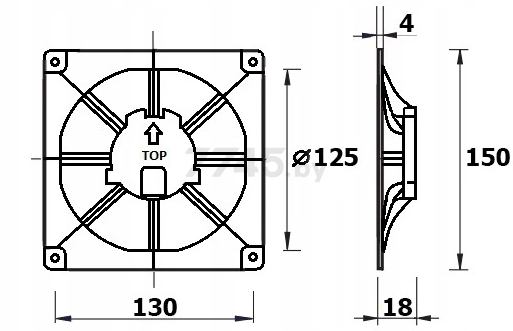 Решетка вентиляционная AIRROXY drim C300-C160 - Фото 3