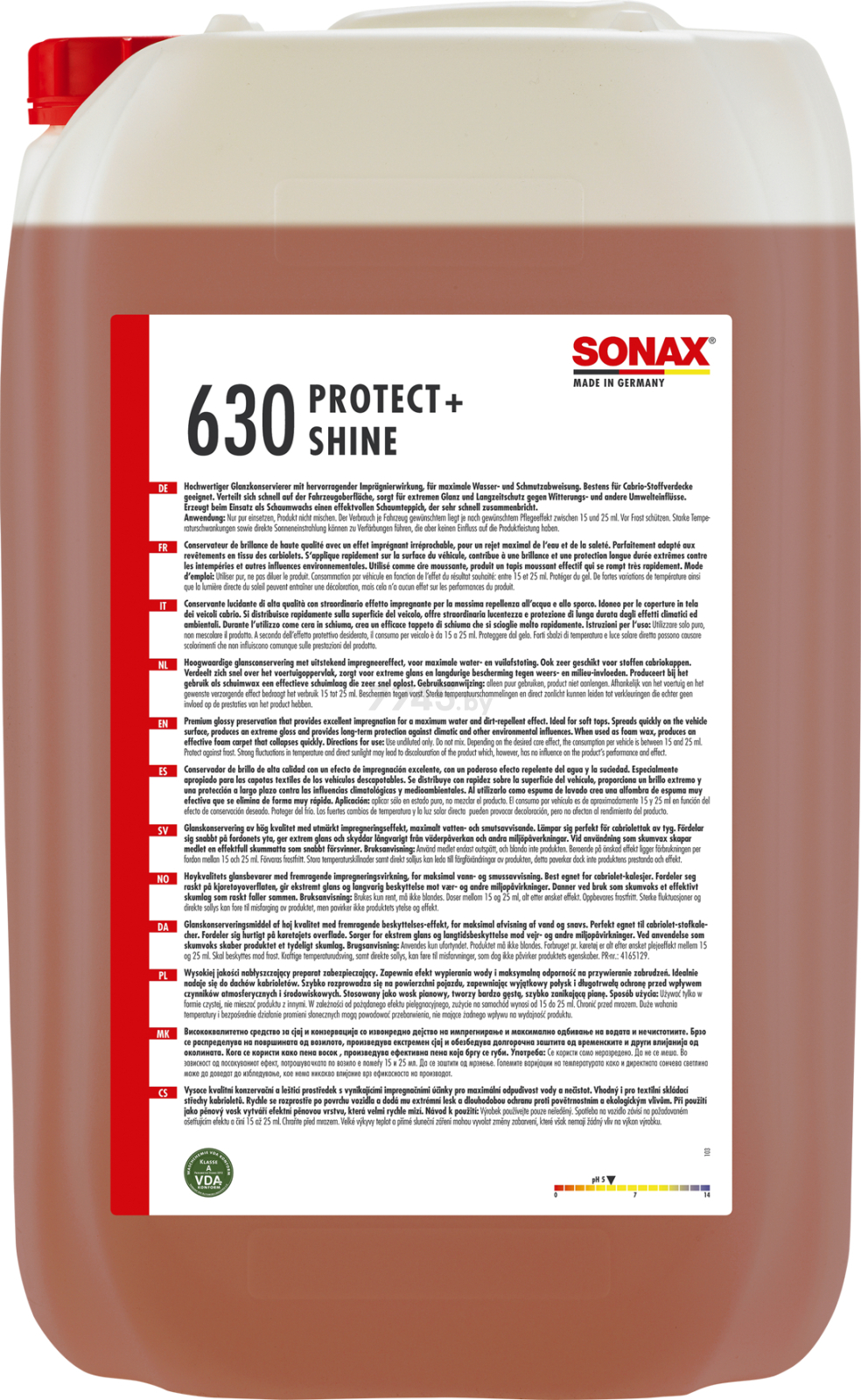 Воск для автомобиля SONAX Protect & Shine 25 л (630705)