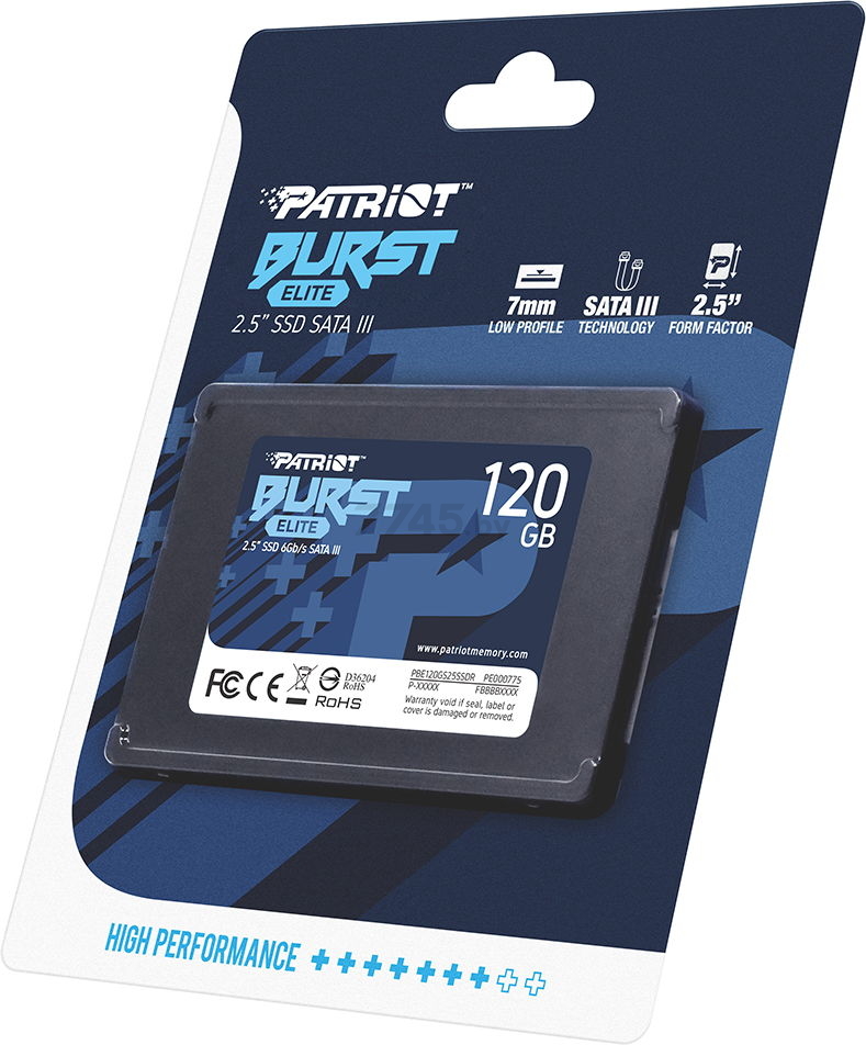 SSD диск Patriot Burst Elite 120GB (PBE120GS25SSDR) - Фото 8