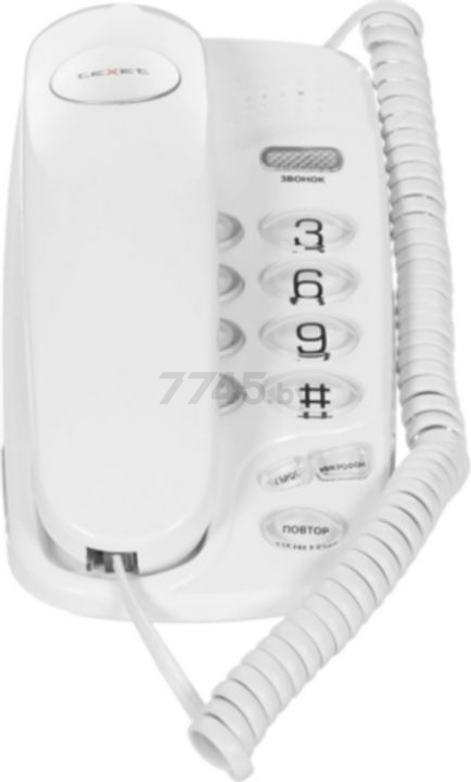 Телефон домашний проводной TEXET TX-238 White - Фото 4
