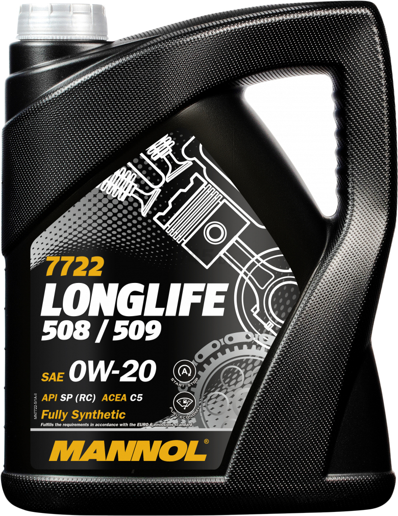 Моторное масло 0W20 синтетическое MANNOL Longlife 508/509 5 л (57016)