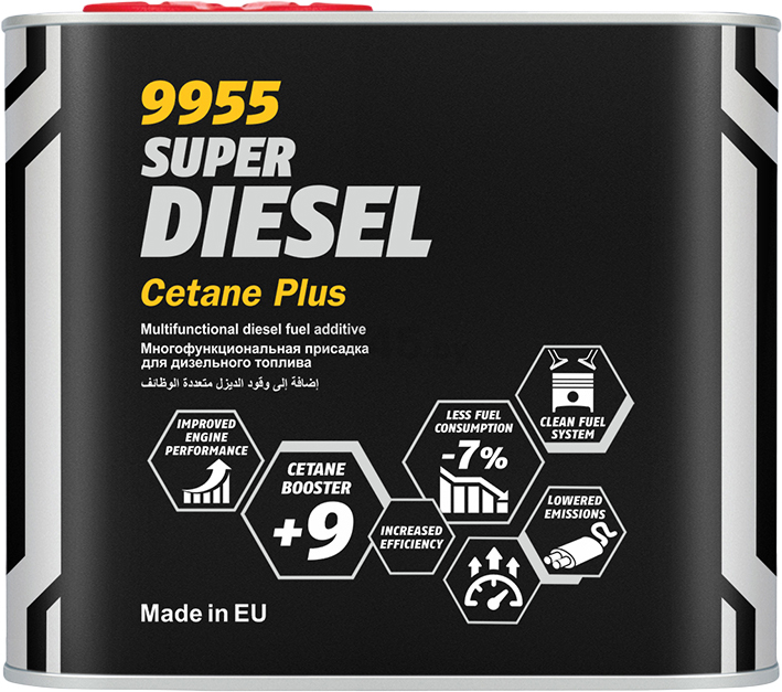 Присадка в дизельное топливо MANNOL 9955 Super Diesel Cetane Plus 500 мл (57002)