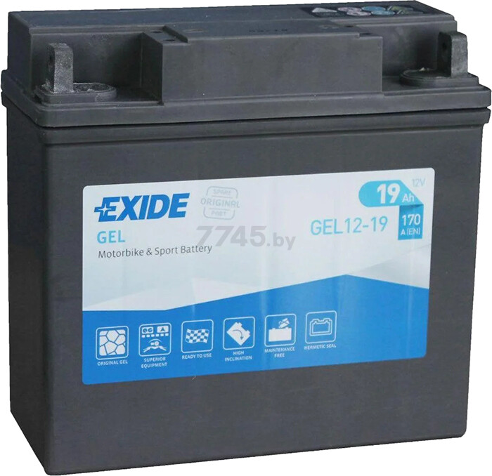 Аккумулятор для мотоцикла EXIDE Gel 19 А·ч (GEL12-19)