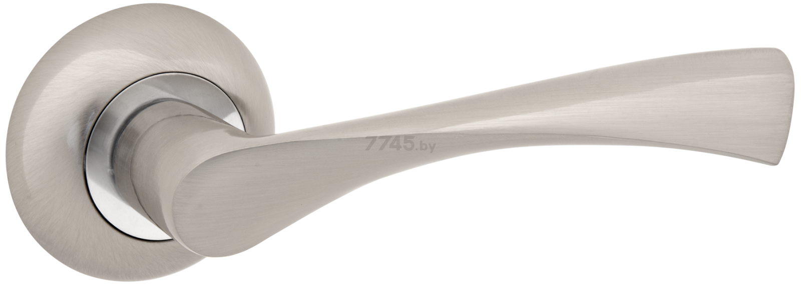 Ручка дверная на розетке CODE DECO H-14023-A-NIS никель матовый (00027189)