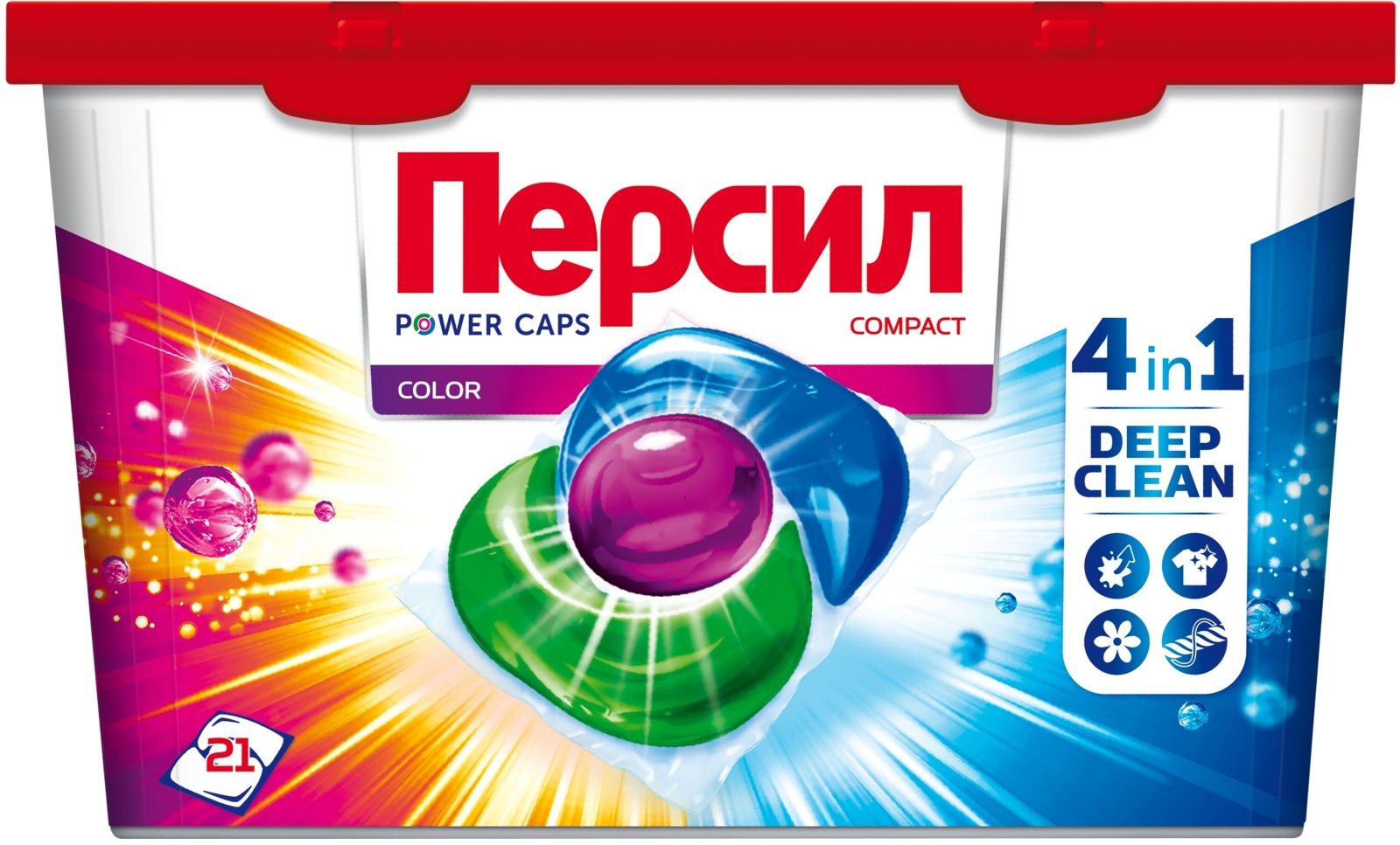 Капсулы для стирки PERSIL Power Caps Color 21 штука (4640013275499)