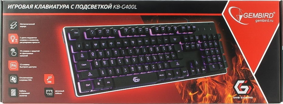 Клавиатура игровая GEMBIRD KB-G400L - Фото 9