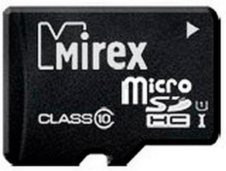 Карта памяти MIREX MicroSDHC 16Gb Class 10 UHS-I (13612-MCSUHS16)