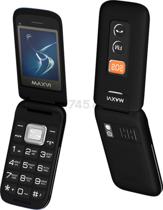 Мобильный телефон MAXVI E5 Black - Фото 10