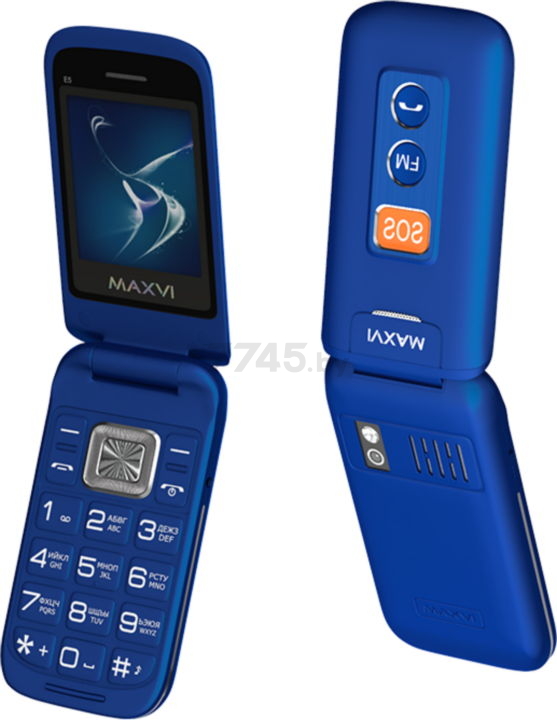 Мобильный телефон MAXVI E5 Blue - Фото 10