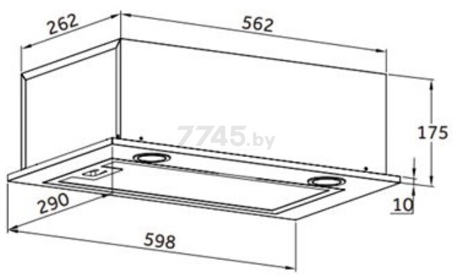 Вытяжка встраиваемая HOMSAIR Camelia Power 60RD черный (КА-00014859) - Фото 12